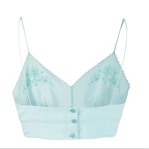 Alberta Ferretti floral embroidered silk bra